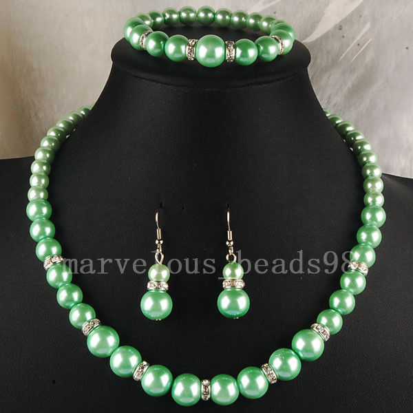 green pearl necklace