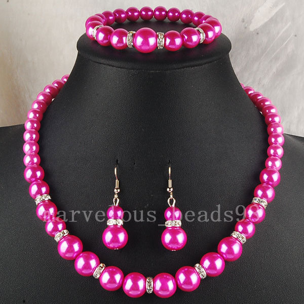 pink pearl necklace